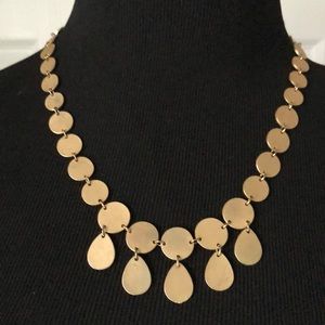 Gold Tone Fashion Statement Necklace